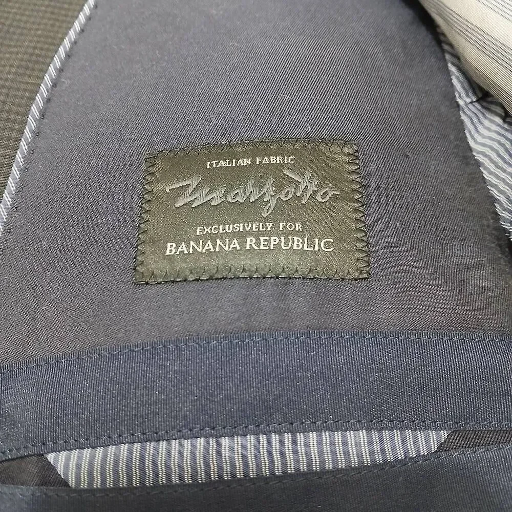 Banana republic mens 36R blazer marzotto Italian virgin wool  fabric gray